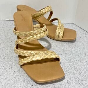 Universal Thread casual strappy slide sandals espadrille look US 8.5M high heels
